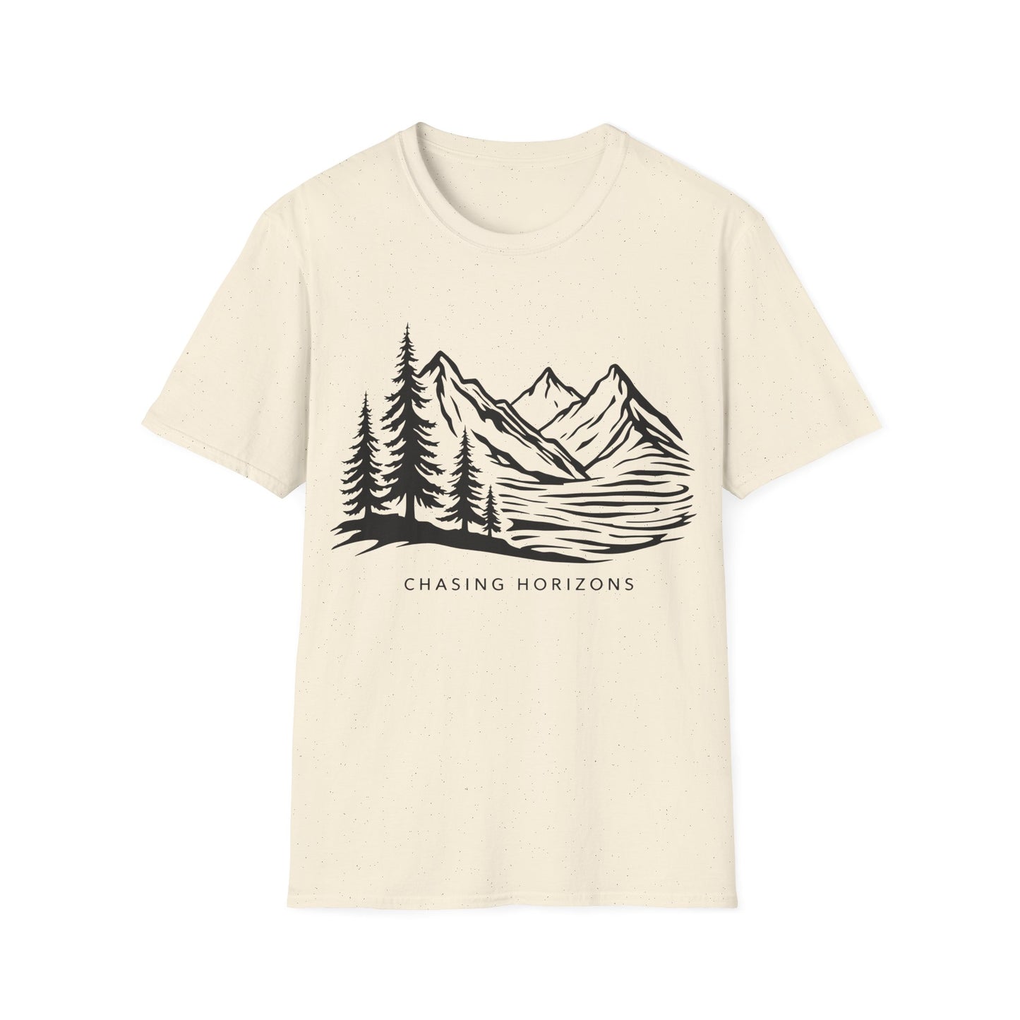 Chasing Horizons, Monochrome T-shirt design