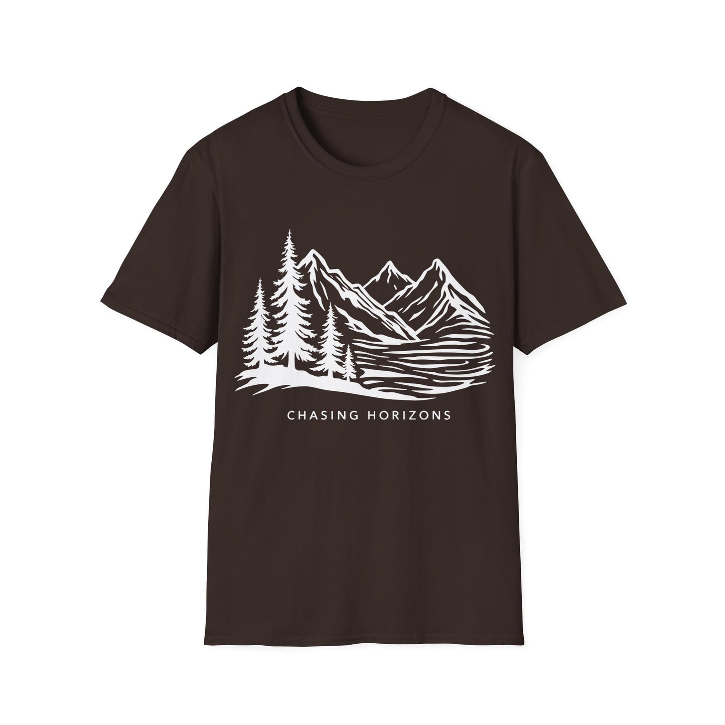 Chasing Horizons, Monochrome T-shirt design