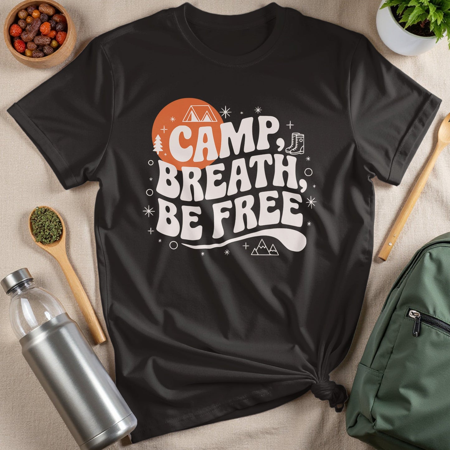 Camp Breath Be Free, Hikers T-Shirt