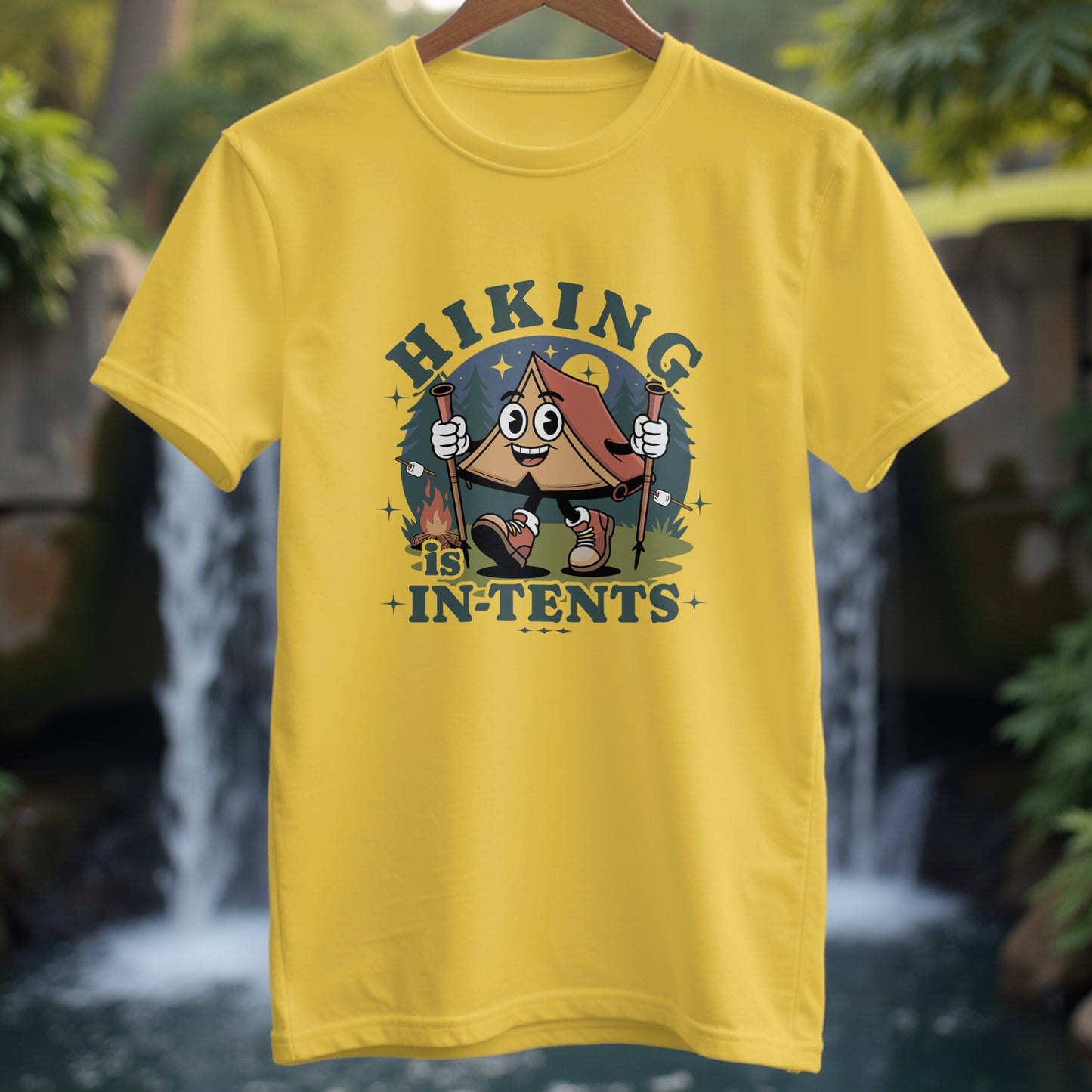 Hiking Is In - Tents T-Shirt - Trailblaze Shirts