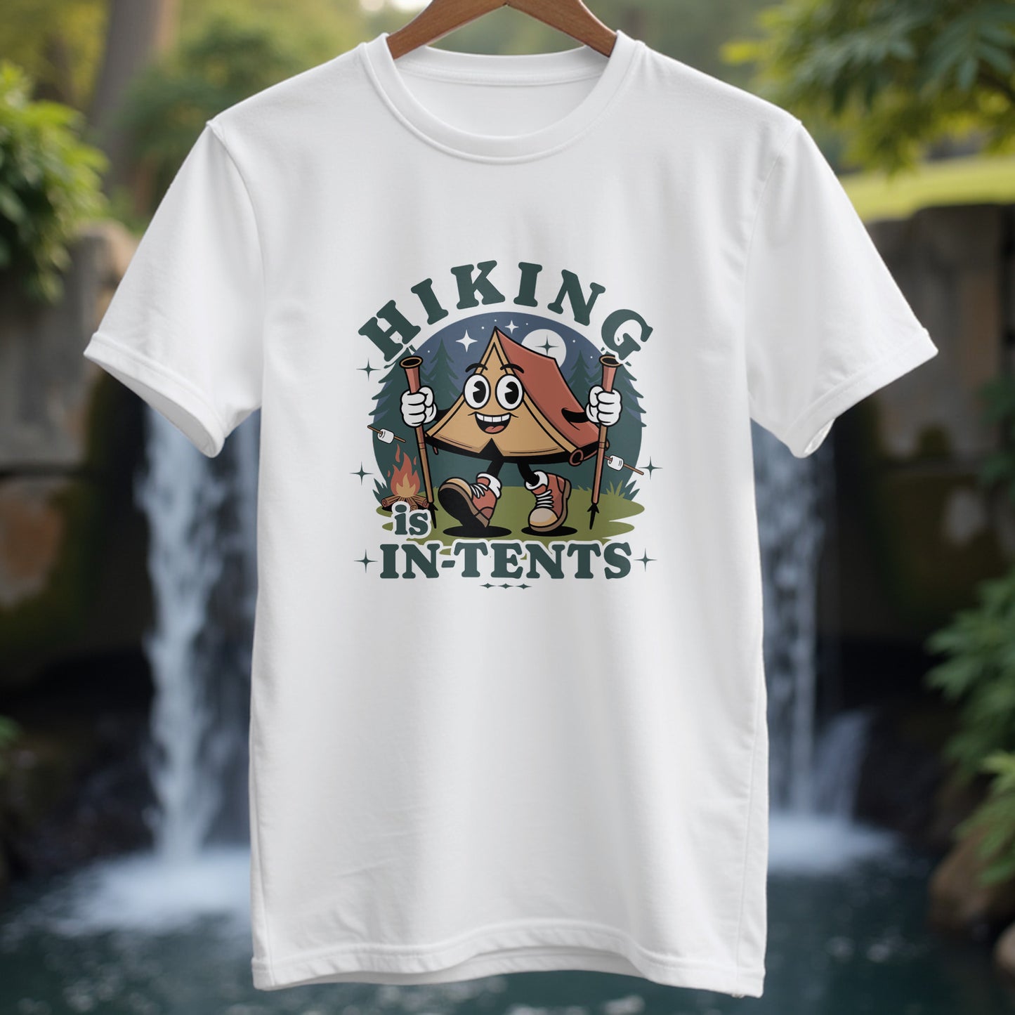 Hiking Is In - Tents T-Shirt - Trailblaze Shirts