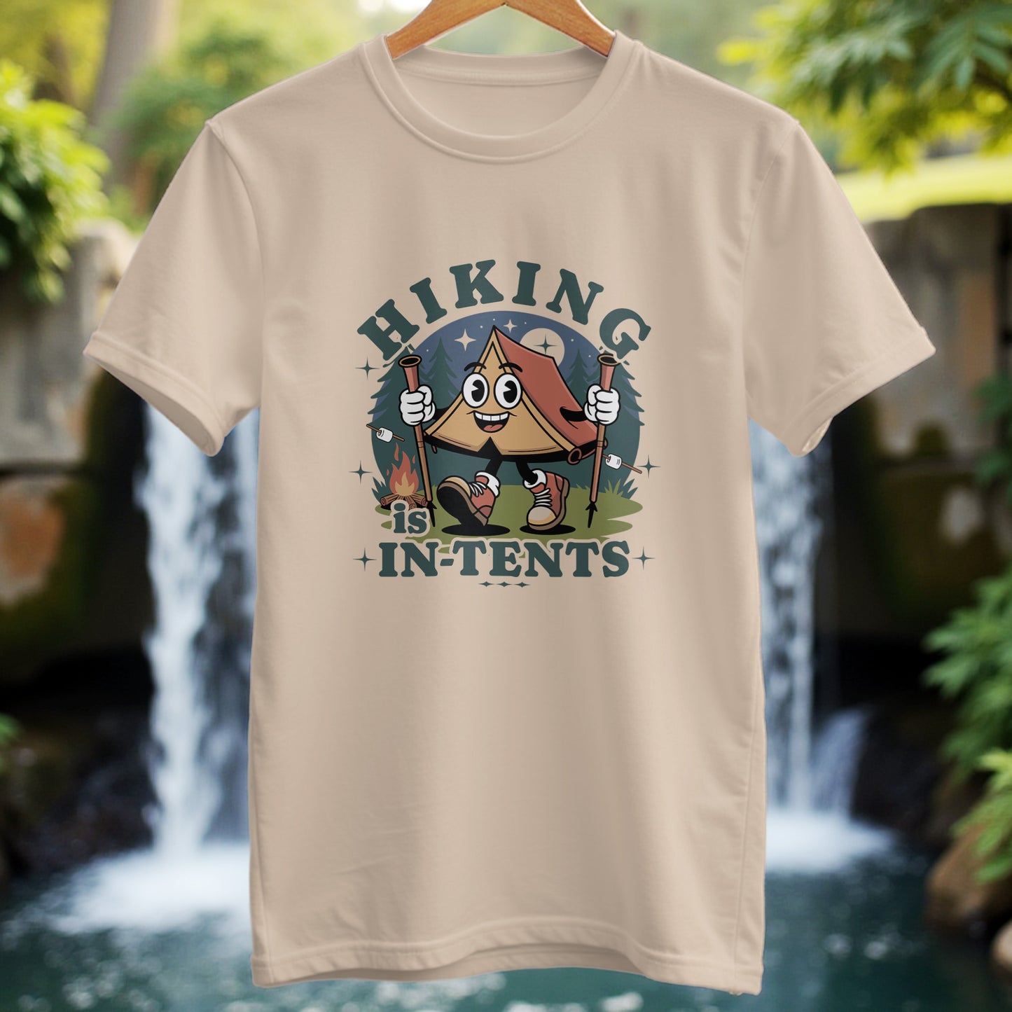 Hiking Is In - Tents T-Shirt - Trailblaze Shirts