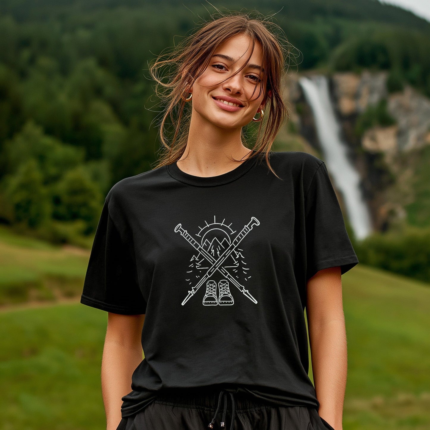 Walking Poles T-Shirt - Trailblaze Shirts
