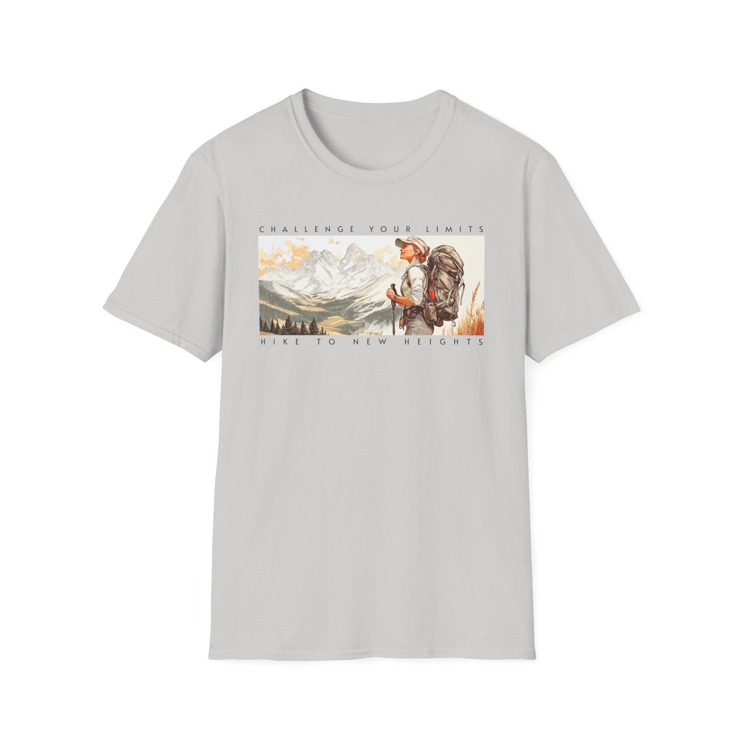 Challenge Your Limits in the Mountains, T-shirt for Outdoor Enthusiasts