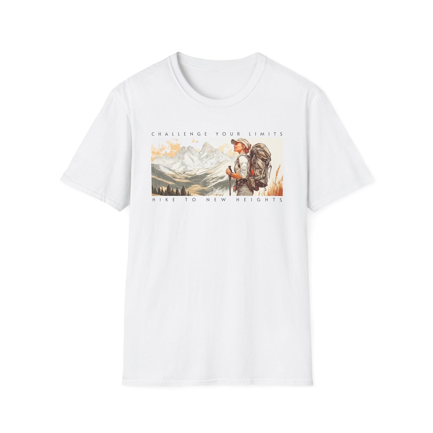 Challenge Your Limits in the Mountains, T-shirt for Outdoor Enthusiasts