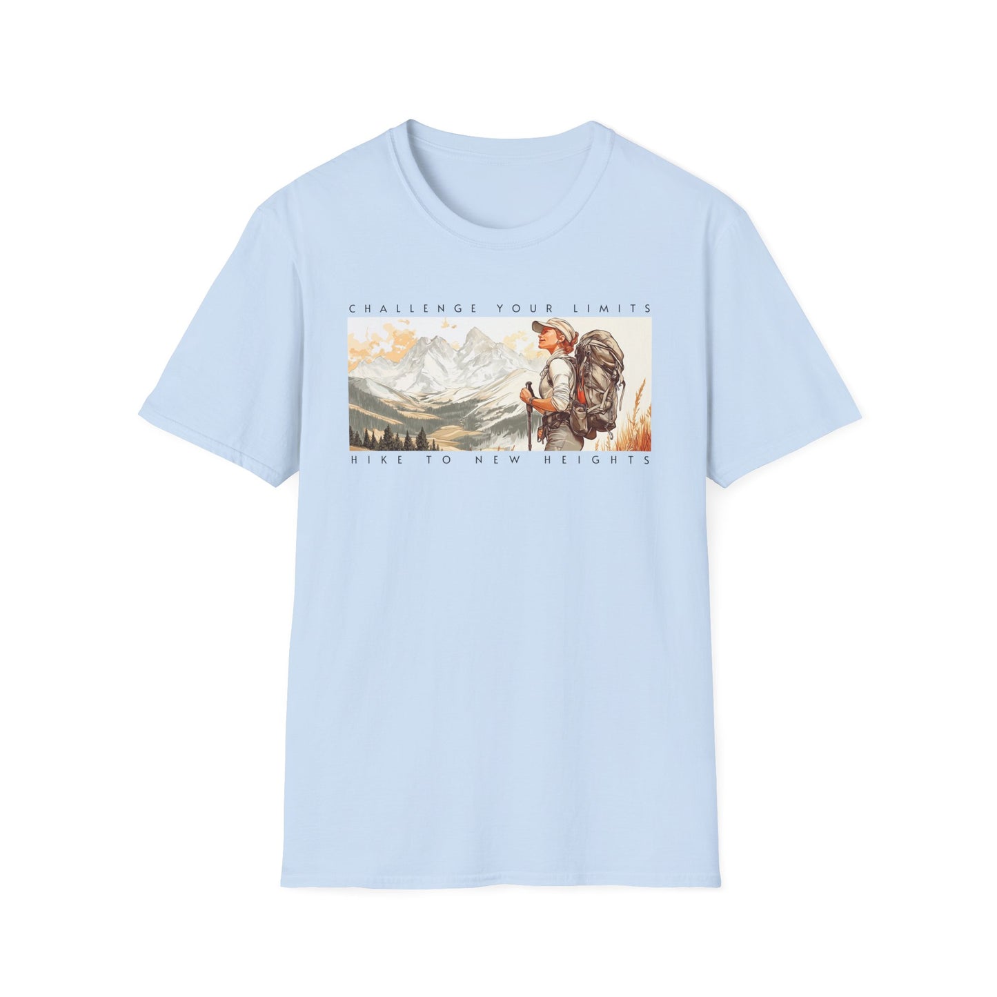 Challenge Your Limits in the Mountains, T-shirt for Outdoor Enthusiasts
