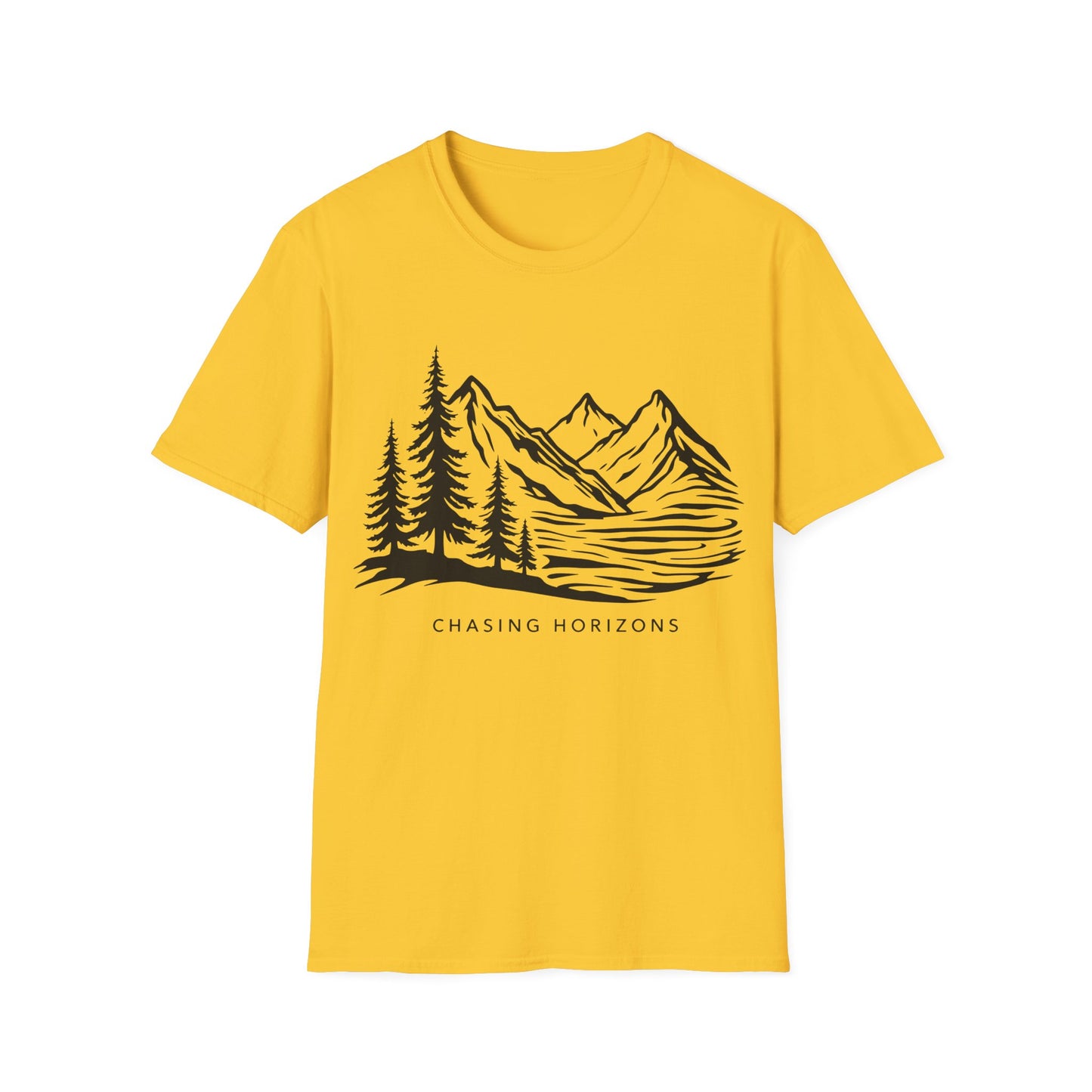 Chasing Horizons, Monochrome T-shirt design