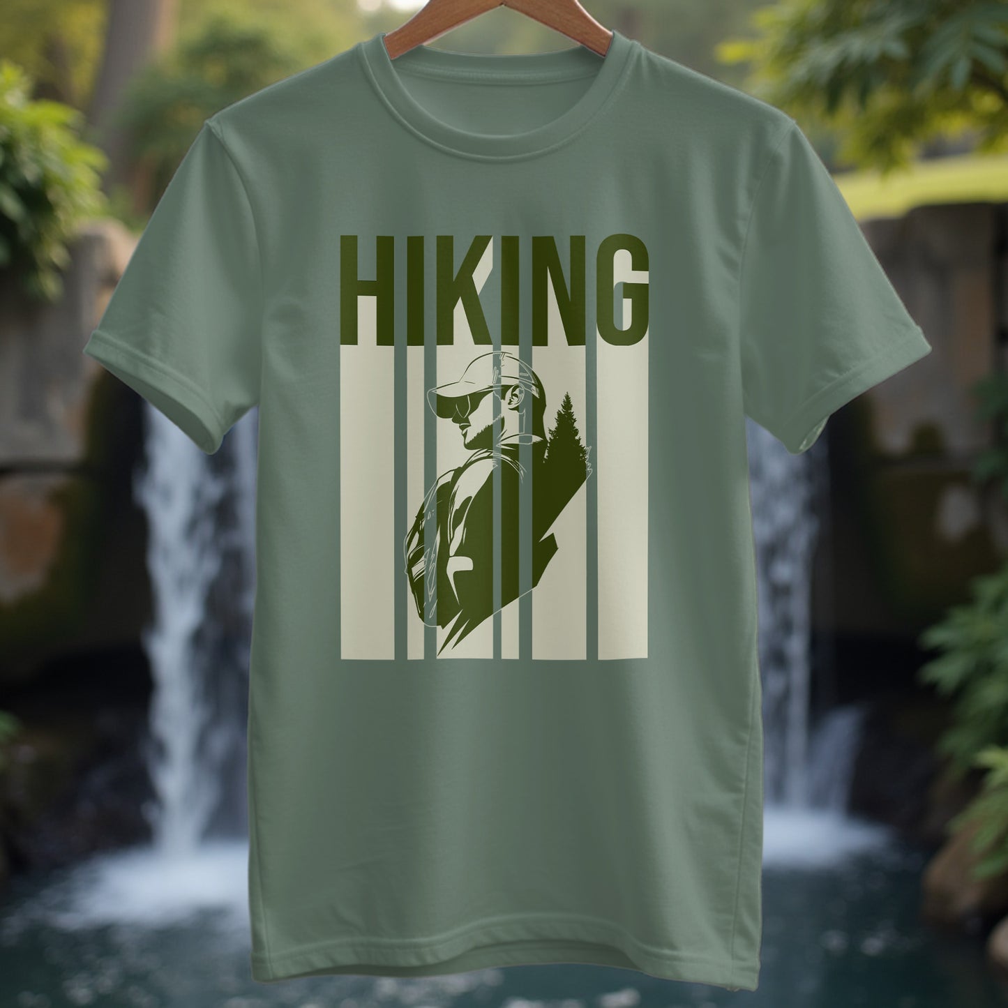 HIKING in modern style design T-shirt - Trailblaze Shirts