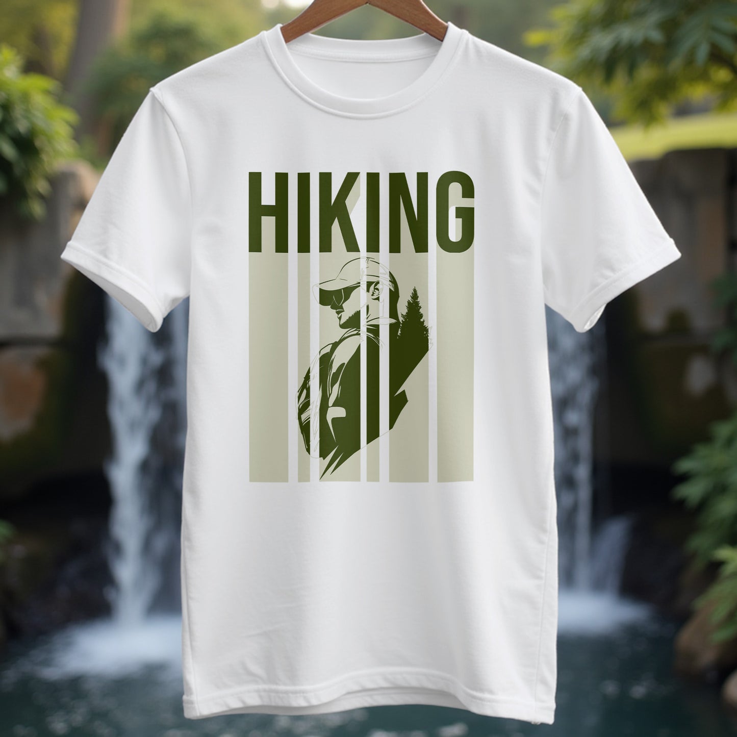 HIKING in modern style design T-shirt - Trailblaze Shirts