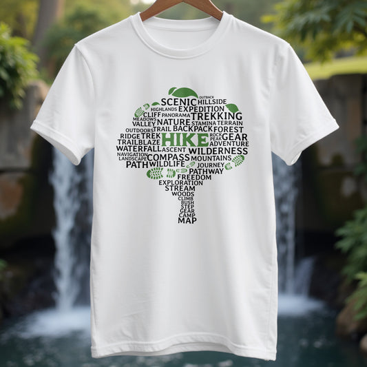 Tree Made of Hiking Words T-shirt - Trailblaze Shirts