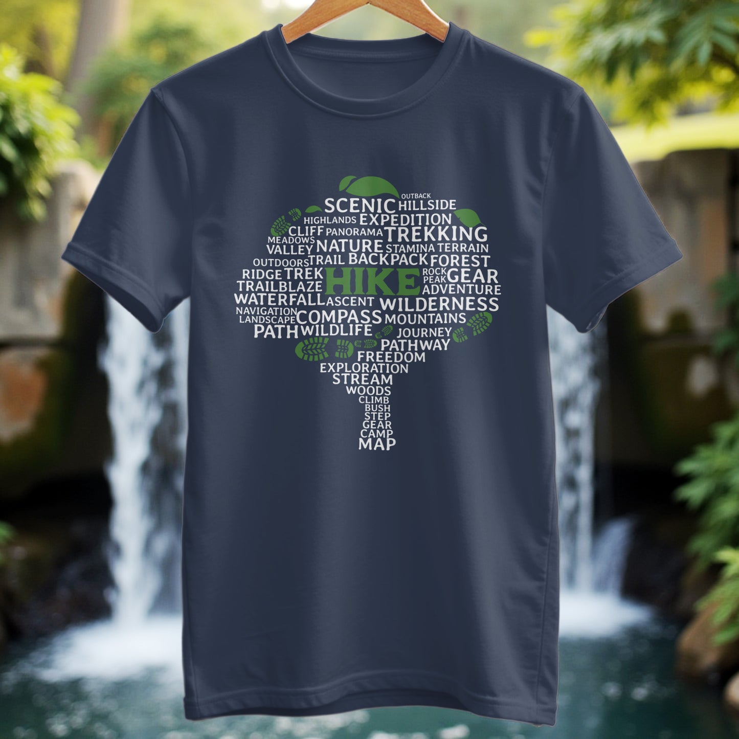 Tree Made of Hiking Words T-shirt - Trailblaze Shirts