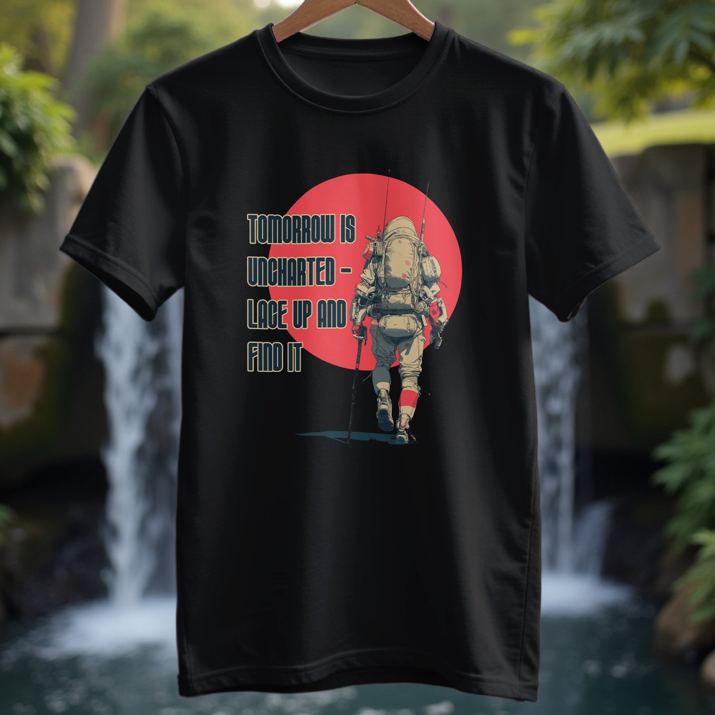 Futuristic Hiker T-Shirt - Trailblaze Shirts