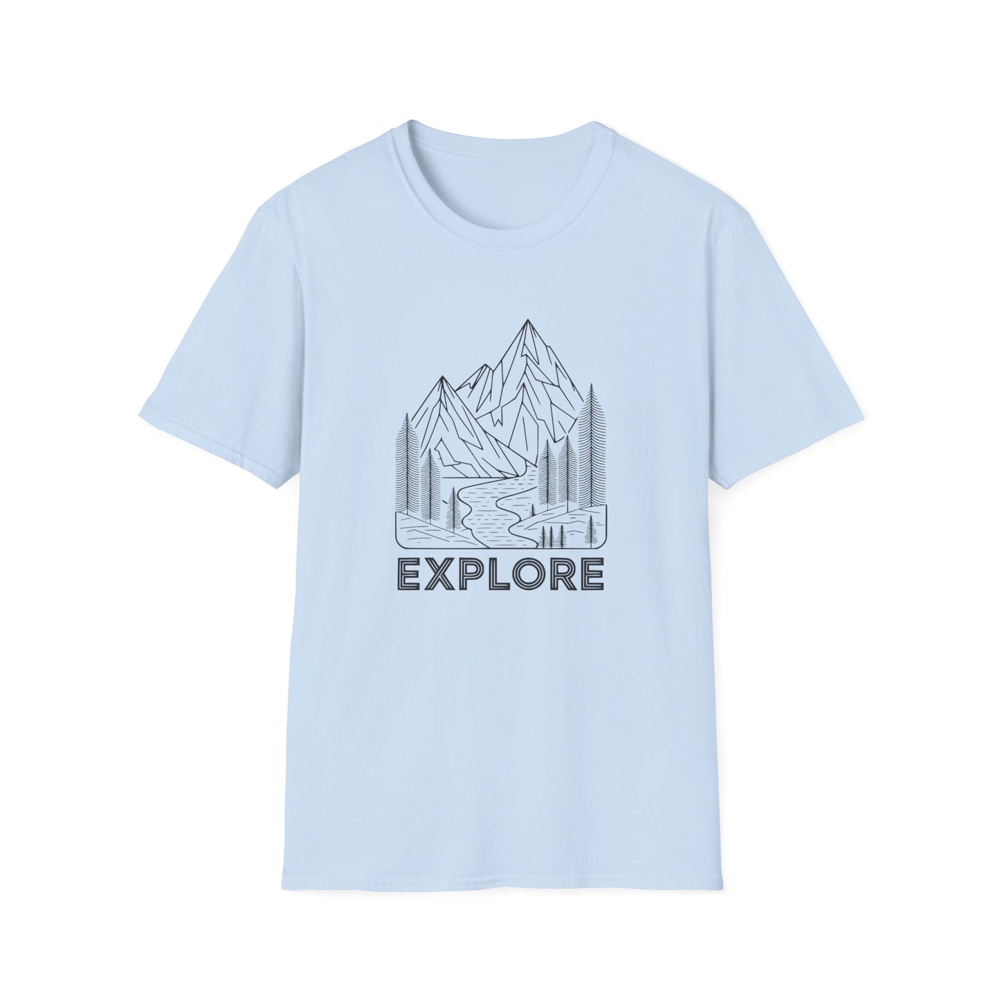 Single Line Minimalistic Explore Design, Hikers T-Shirt