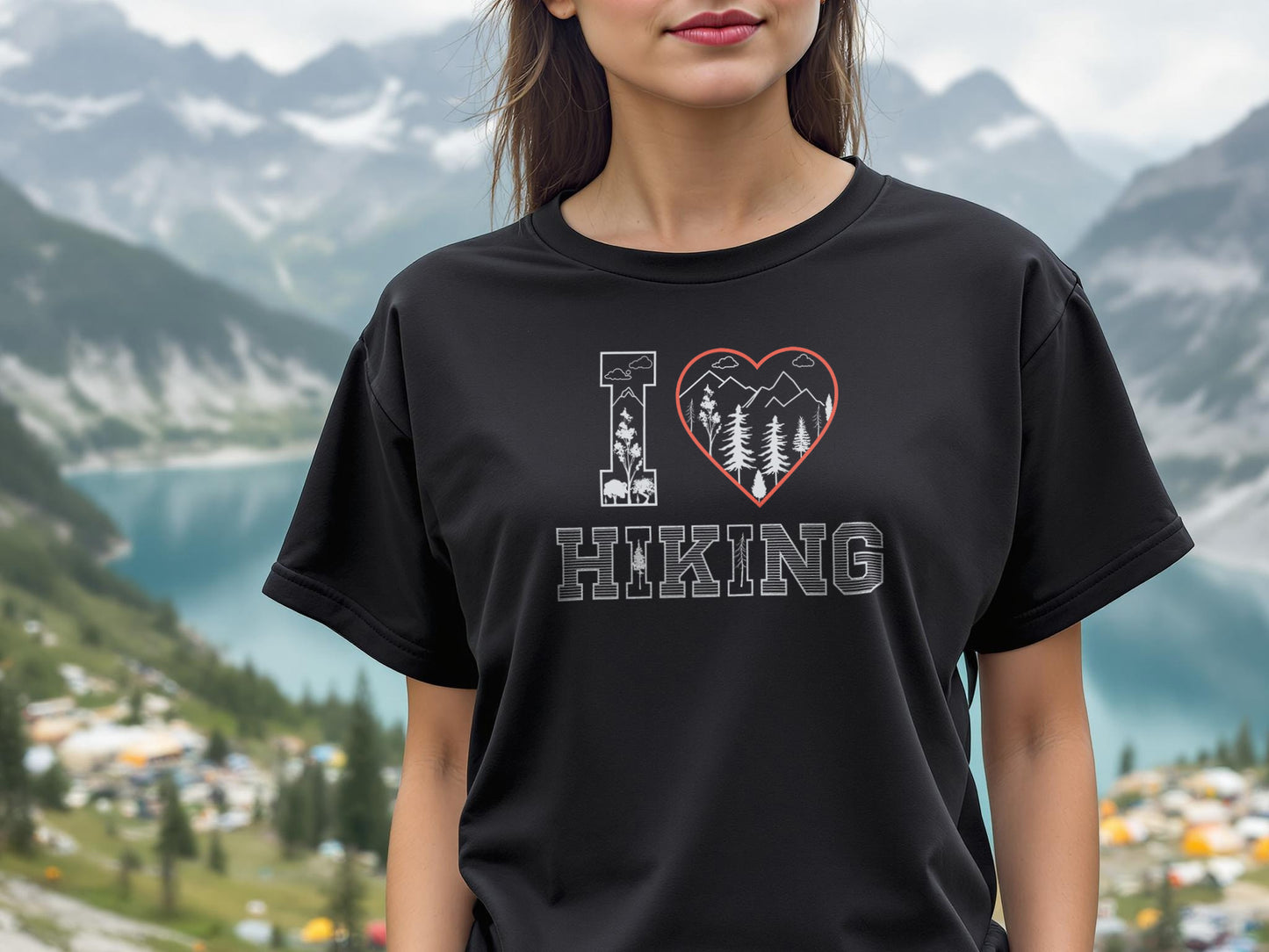 I Love Hiking Heart T-Shirt - Trailblaze Shirts