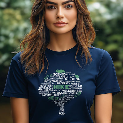 Tree Made of Hiking Words T-shirt - Trailblaze Shirts