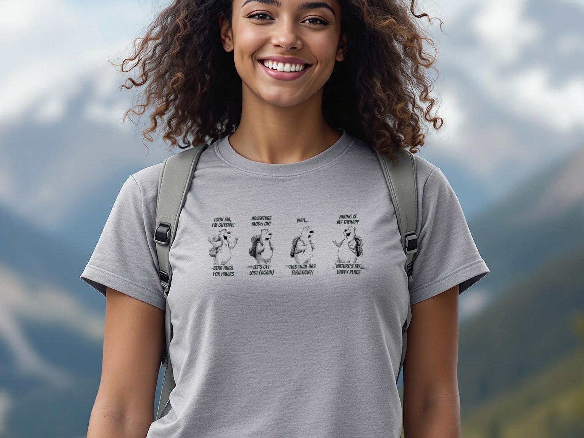 Hiking Bear T-shirt - Trailblaze Shirts