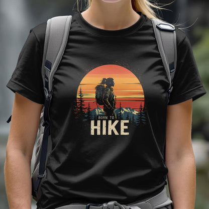 Woman's Silhouette Born To Hike T-Shirt - Trailblaze Shirts