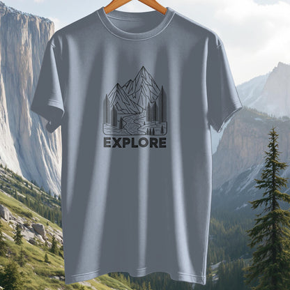 Single Line Minimalistic Explore Design, Hikers T-Shirt
