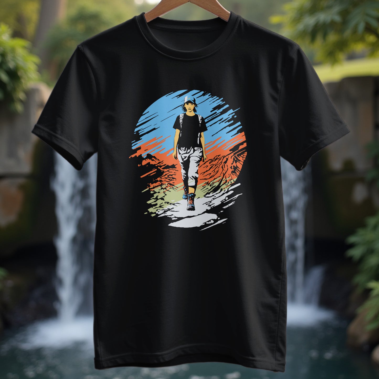 Glitch Style Hiker T-Shirt - Trailblaze Shirts