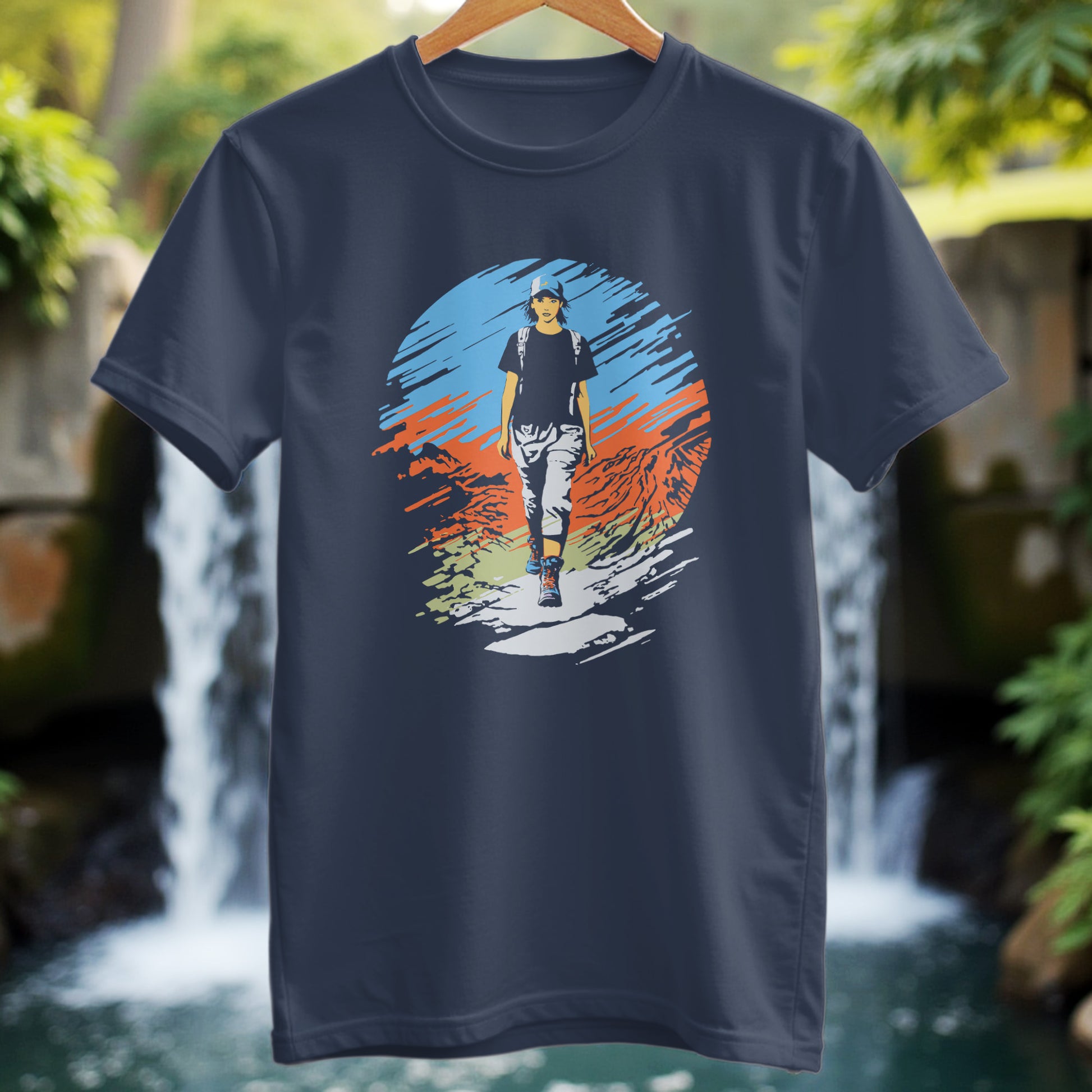 Glitch Style Hiker T-Shirt - Trailblaze Shirts
