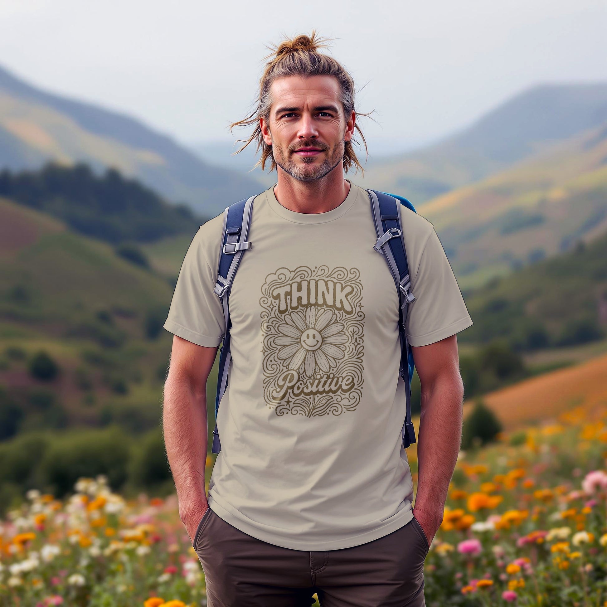 Think Positive Retro T-Shirt - Trailblaze Shirts