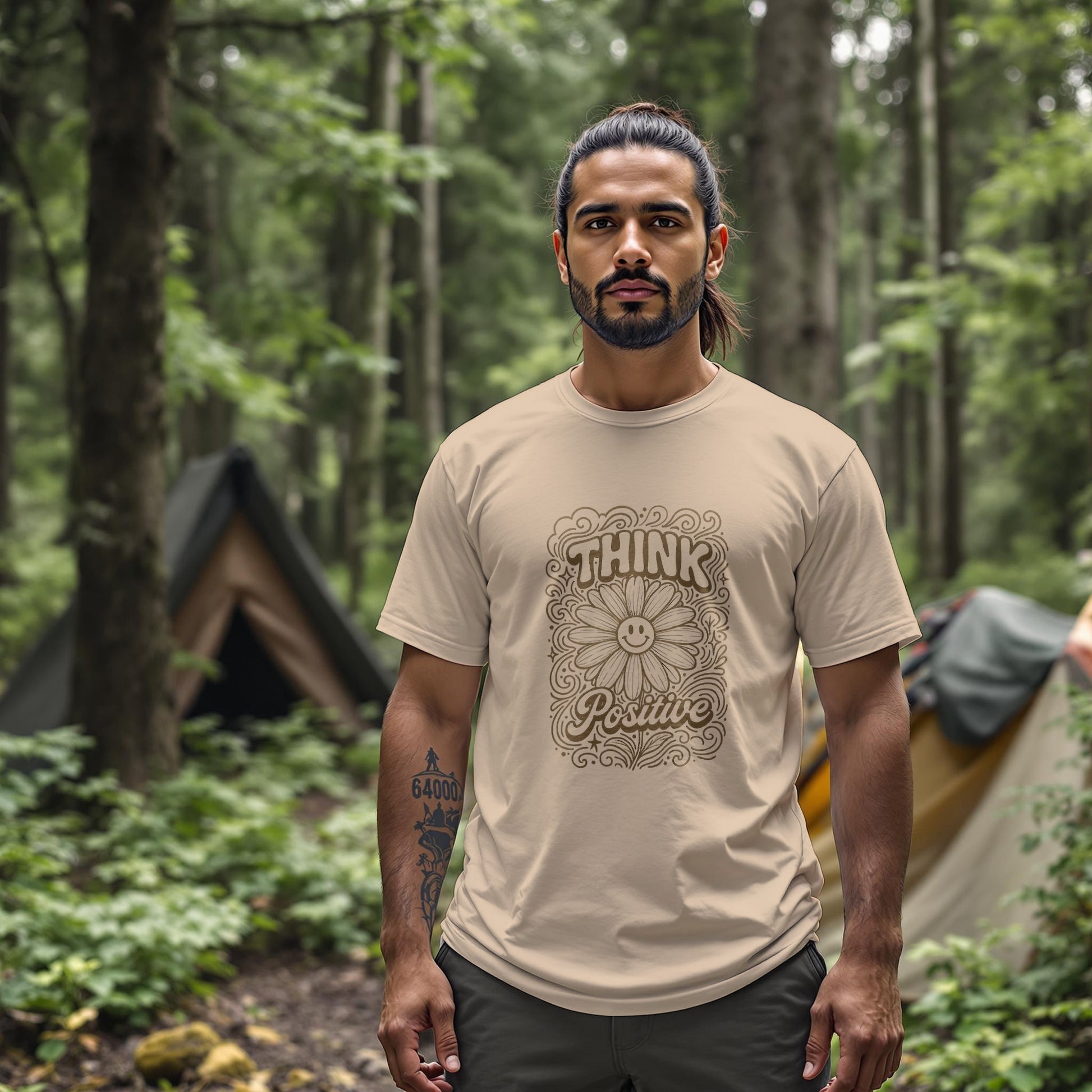 Think Positive Retro T-Shirt - Trailblaze Shirts
