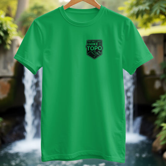 I Hike Topo Lines T-Shirt - Trailblaze Shirts