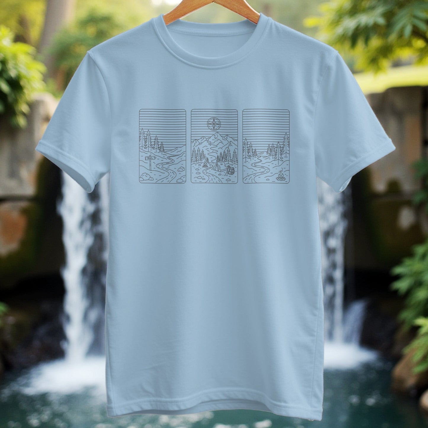 Minimal Line Art 3 Parts T-Shirt