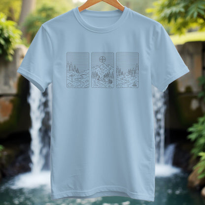 Minimal Line Art 3 Parts T-Shirt