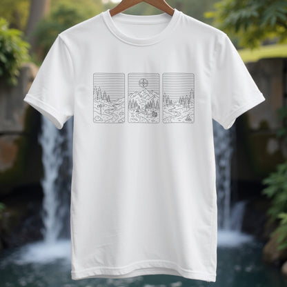 Minimal Line Art 3 Parts T-Shirt