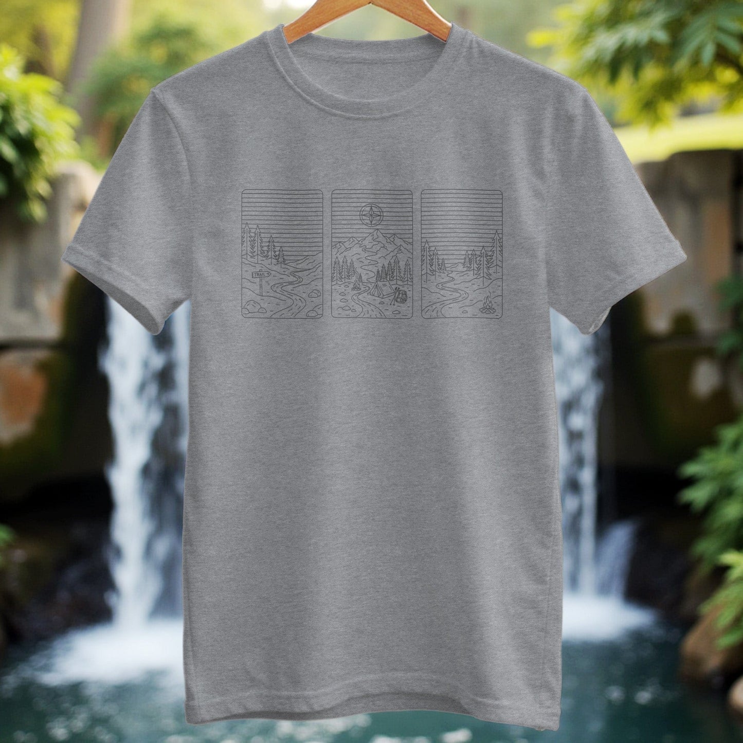 Minimal Line Art 3 Parts T-Shirt