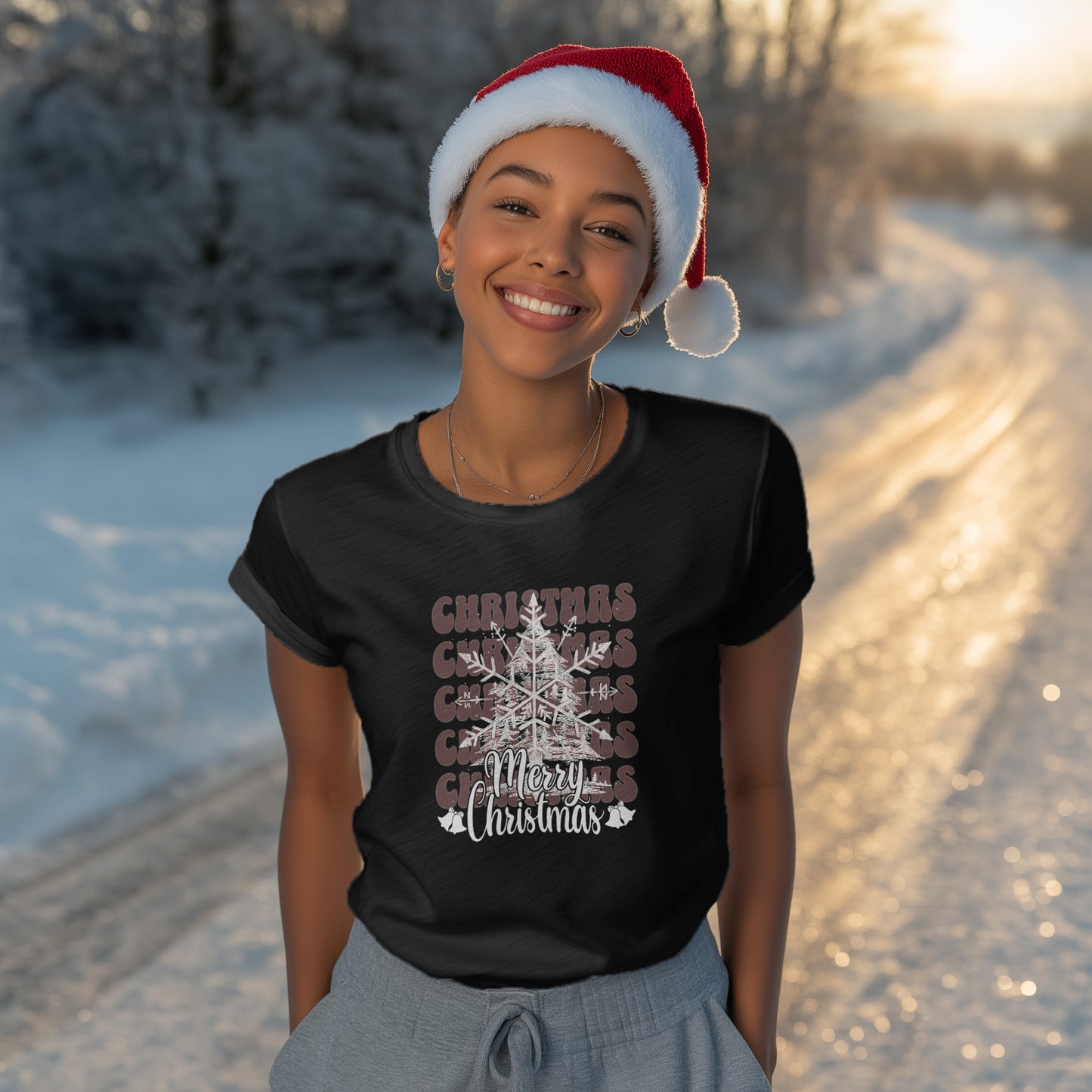 Snowflake Christmas Trails T-Shirt