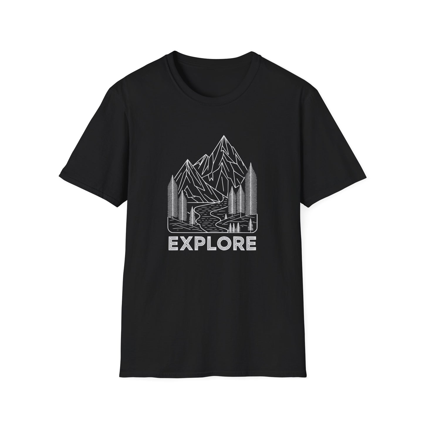 Single Line Minimalistic Explore Design, Hikers T-Shirt