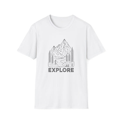 Single Line Minimalistic Explore Design, Hikers T-Shirt