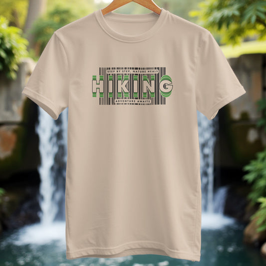 HIKING Word on Bar Code T-shirt - Trailblaze Shirts