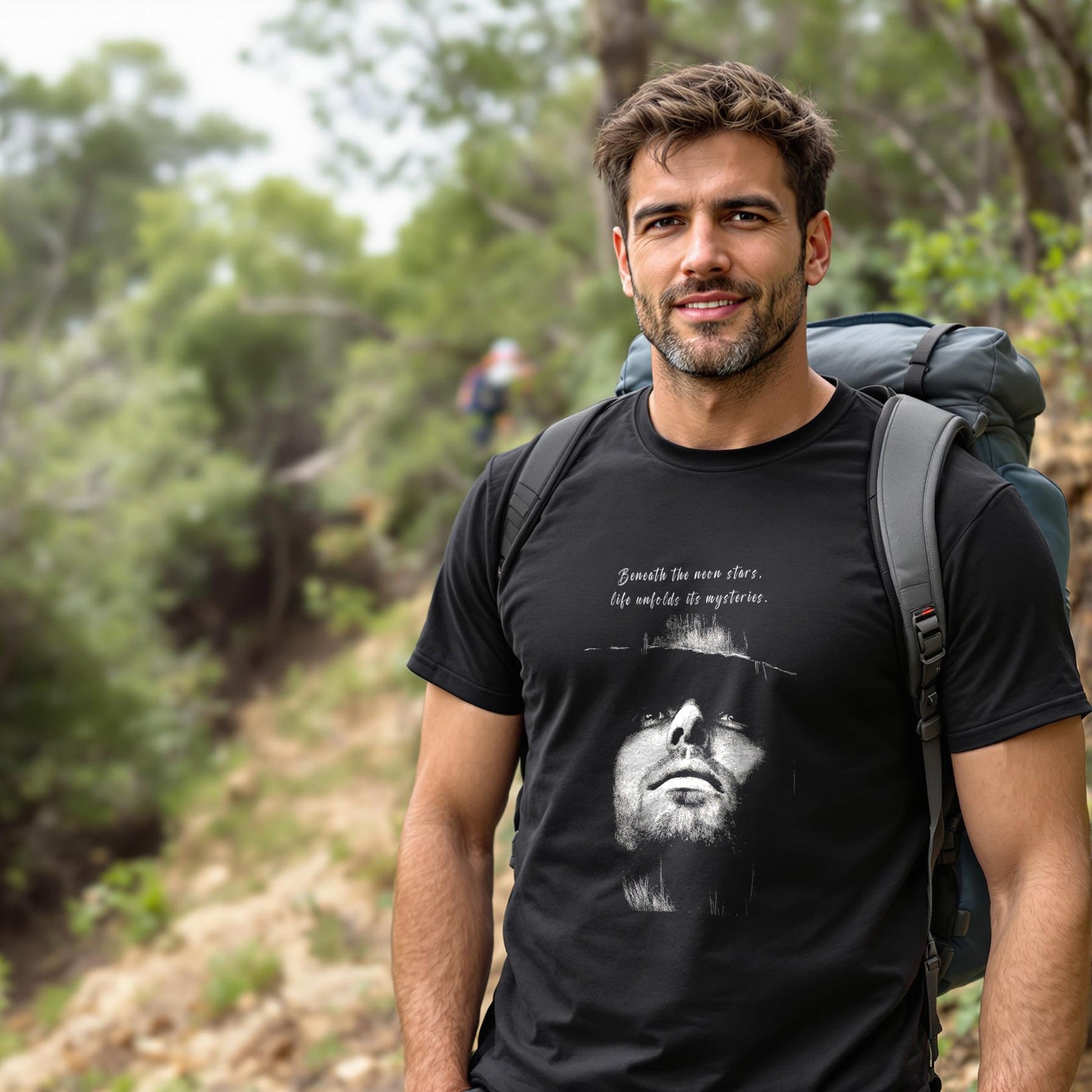 Portrait White On Black T-Shirt - Trailblaze Shirts