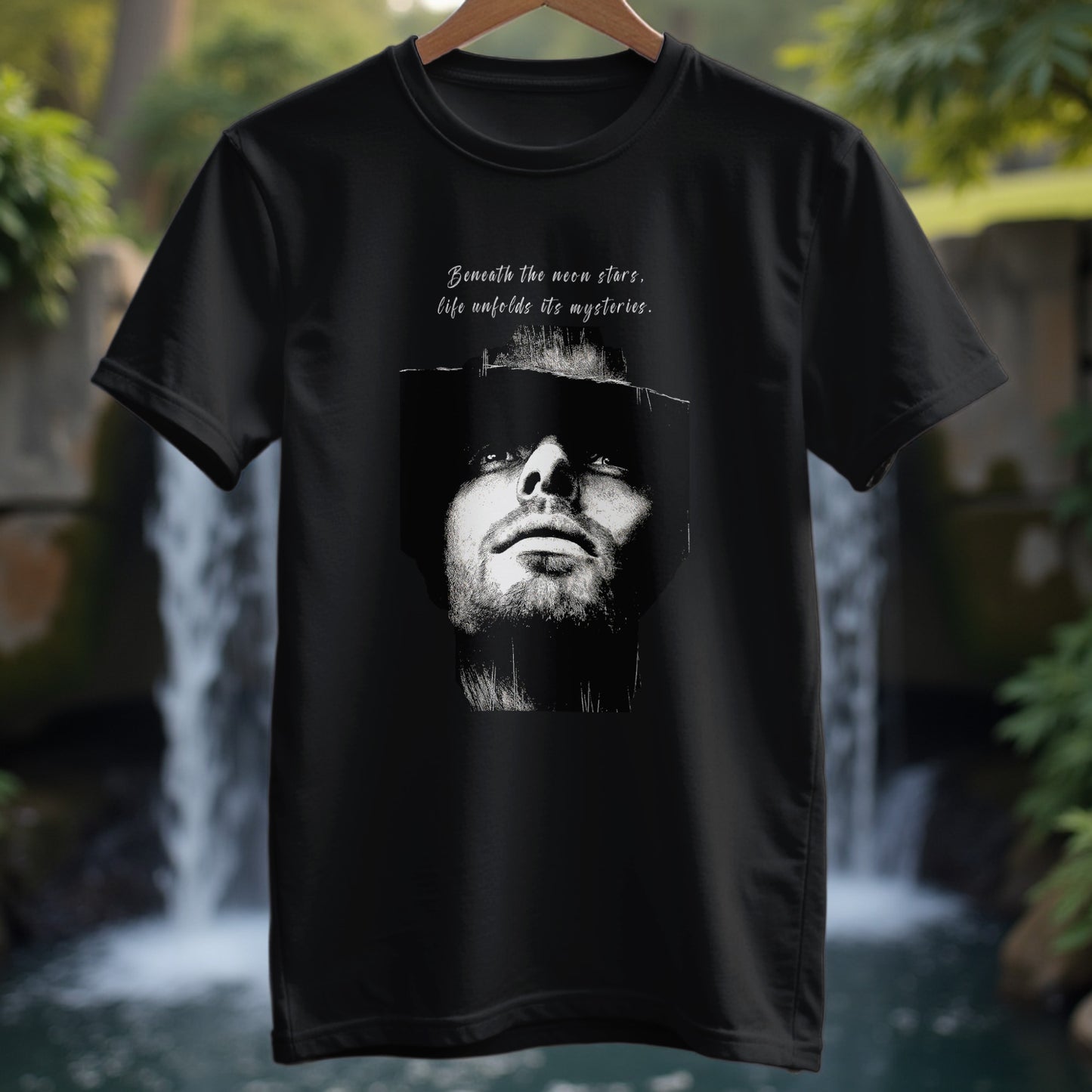 Portrait White On Black T-Shirt - Trailblaze Shirts