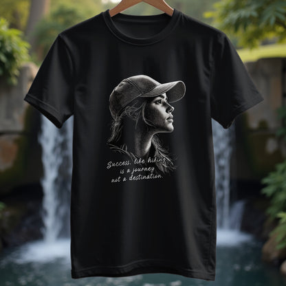 Hiker Portrait Black T-Shirt - Trailblaze Shirts