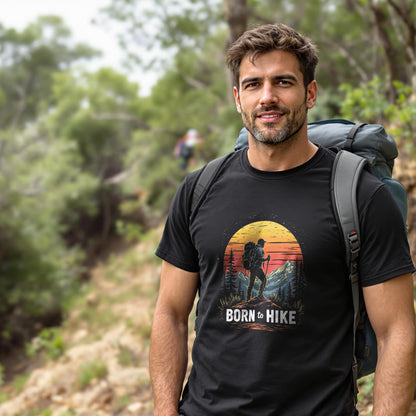 Man's Silhouette Born To Hike T-Shirt - Trailblaze Shirts