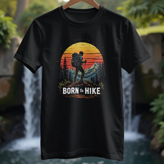 Man's Silhouette Born To Hike T-Shirt - Trailblaze Shirts
