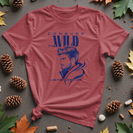 Conquer the Wild, Live for Adventure, T-shirt for Hikers
