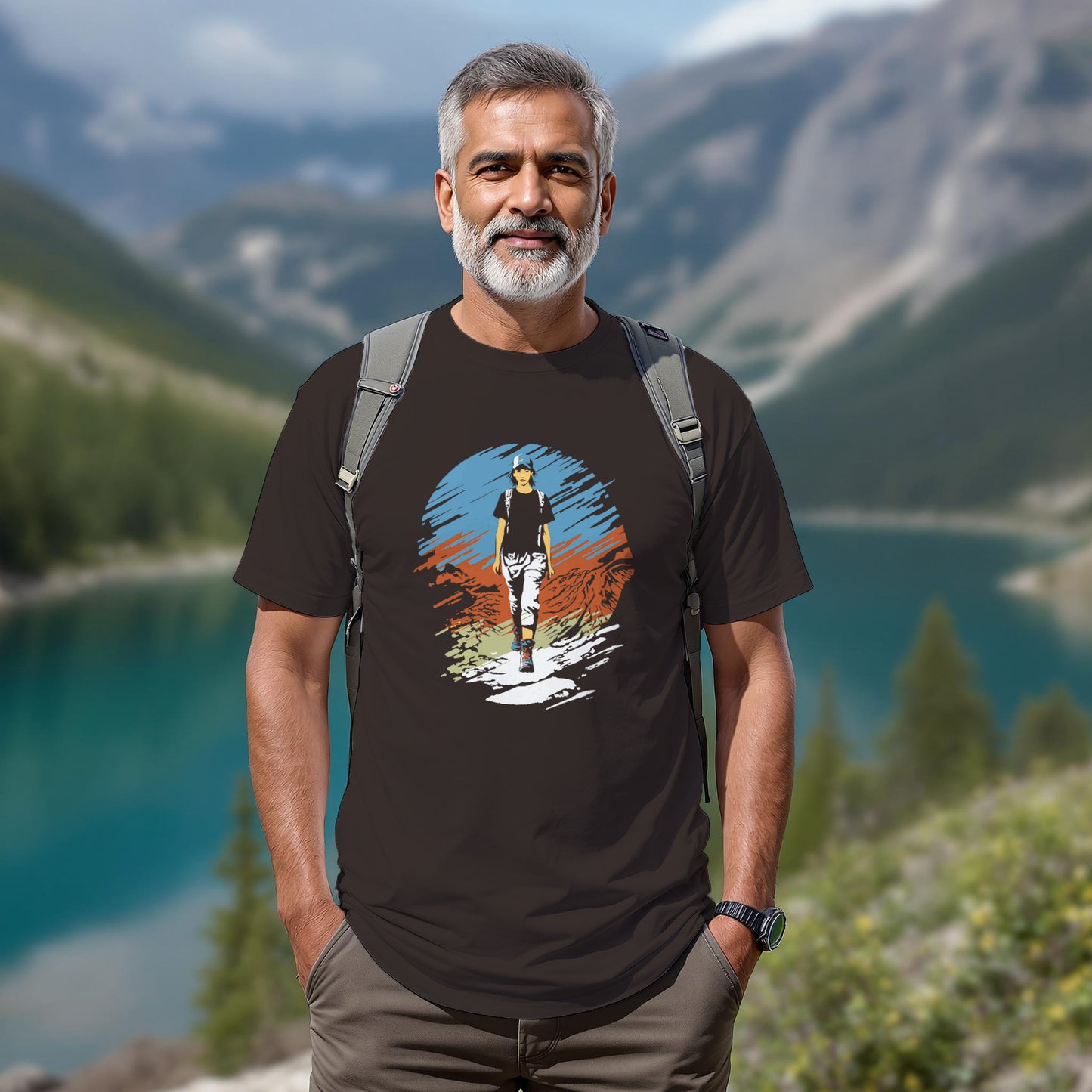 Glitch Style Hiker T-Shirt - Trailblaze Shirts