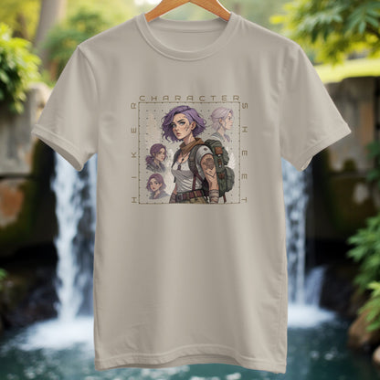Girl Hiker Character Sheet T-shirt - Trailblaze Shirts