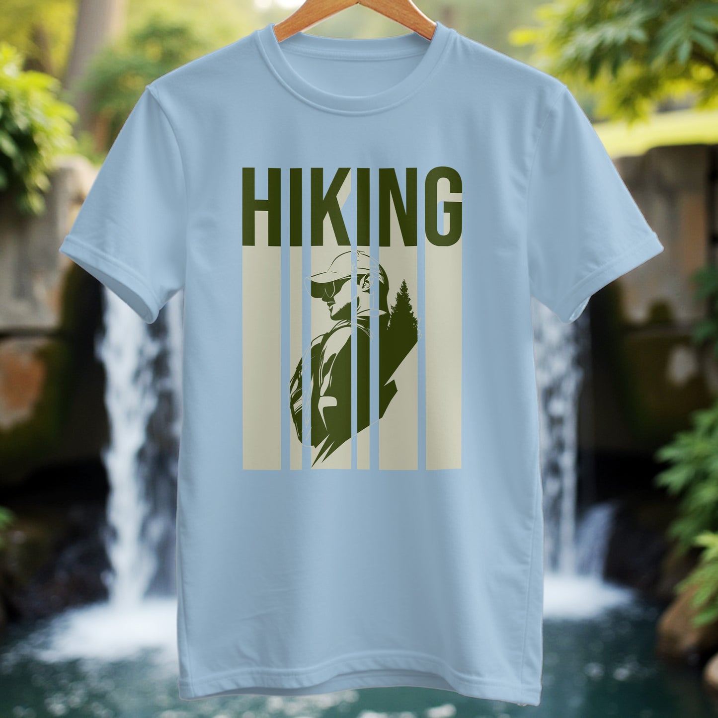 HIKING in modern style design T-shirt - Trailblaze Shirts