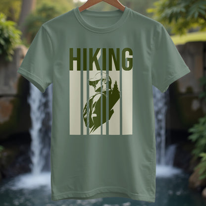 HIKING in modern style design T-shirt - Trailblaze Shirts