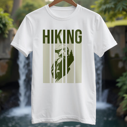 HIKING in modern style design T-shirt - Trailblaze Shirts
