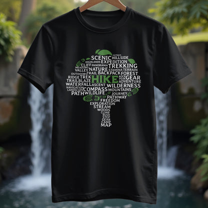 Tree Made of Hiking Words T-shirt - Trailblaze Shirts