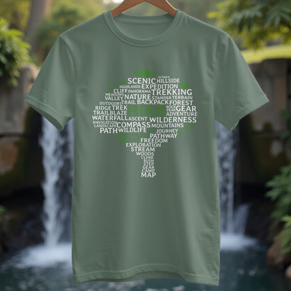 Tree Made of Hiking Words T-shirt - Trailblaze Shirts