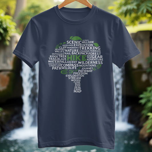 Tree Made of Hiking Words T-shirt - Trailblaze Shirts